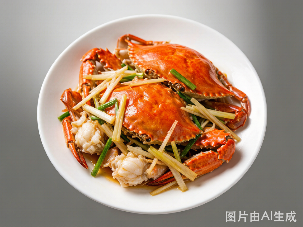 姜葱炒蟹